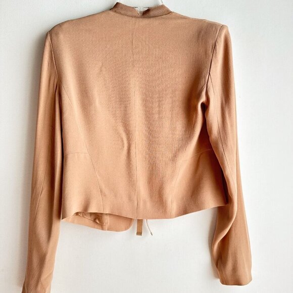 Vanessa Bruno Nude Beige Cropped Tie Closure Jacket S - Picture 8 of 8